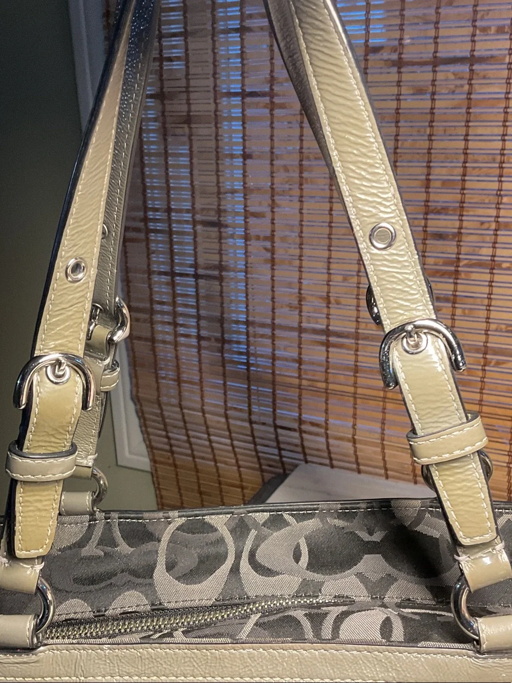 Vintage Y2K Coach E0982-F13762 Optic Signature Black Gray Gallery Tote